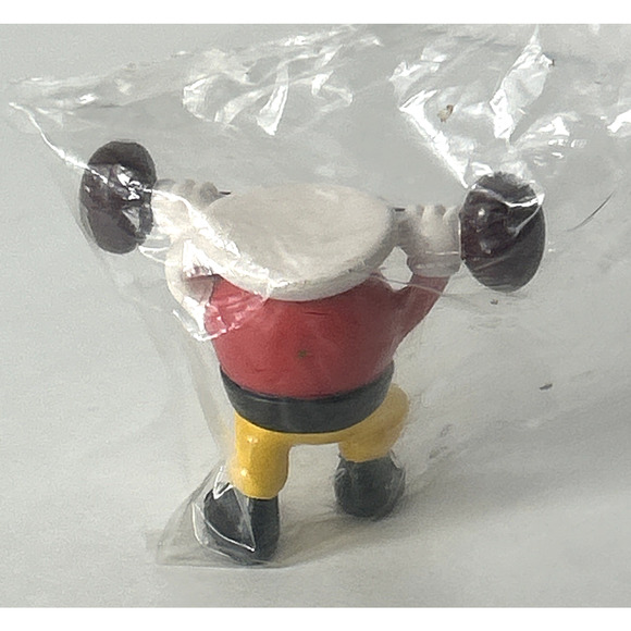 Kool Aid Man Lifting Weights Plastic 1980s Toy Collectible Figure Figurine READ - Picture 3 of 3